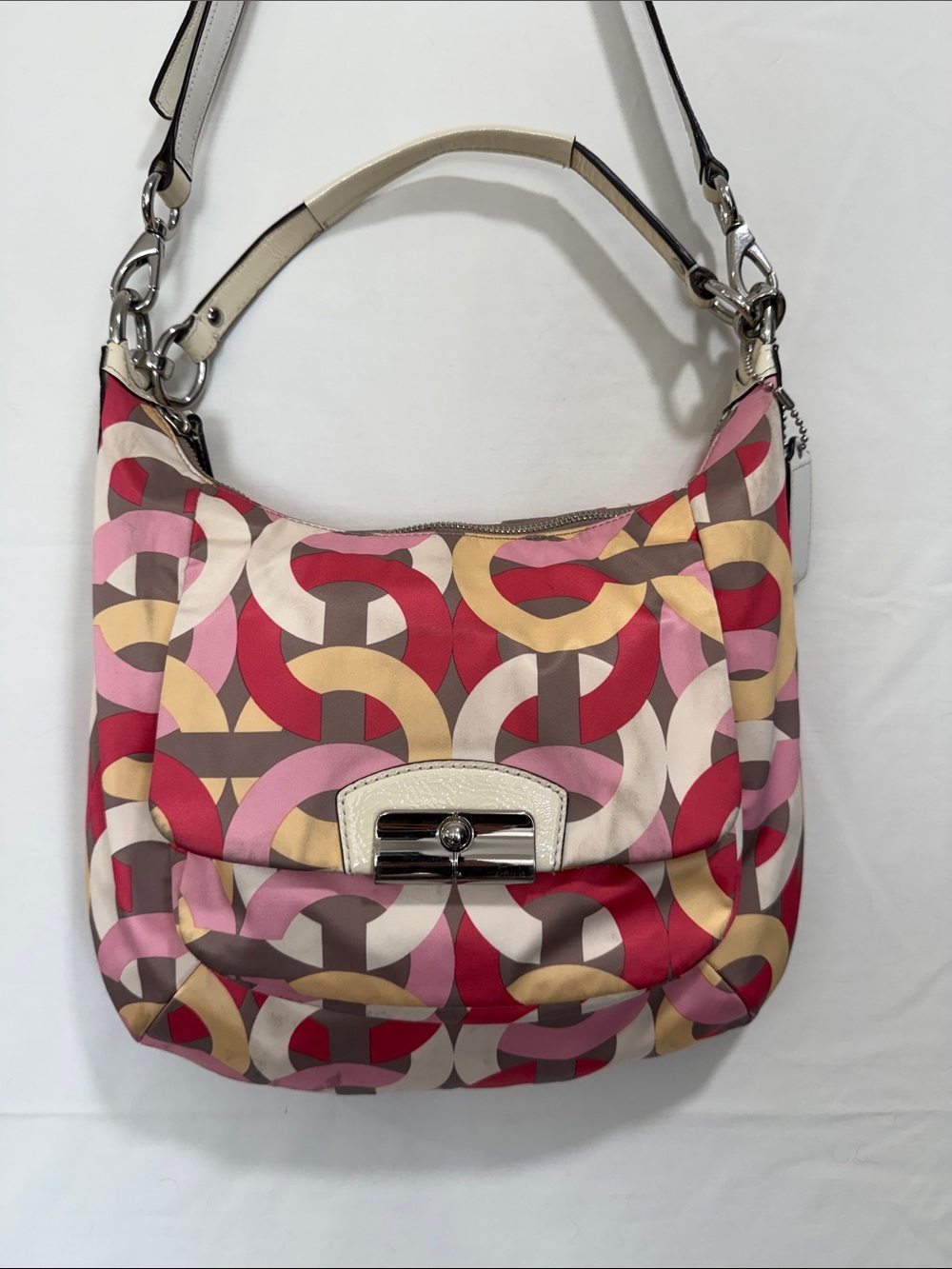 Coach Multicolor Signature Graphic Print Hobo Shoulder Bag Y2K